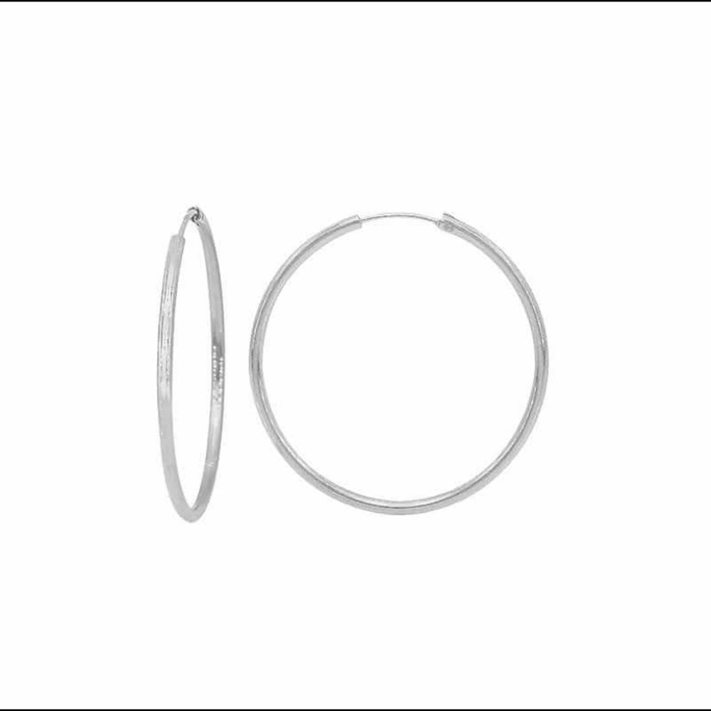 925 Sterling silver endless hoop earrings